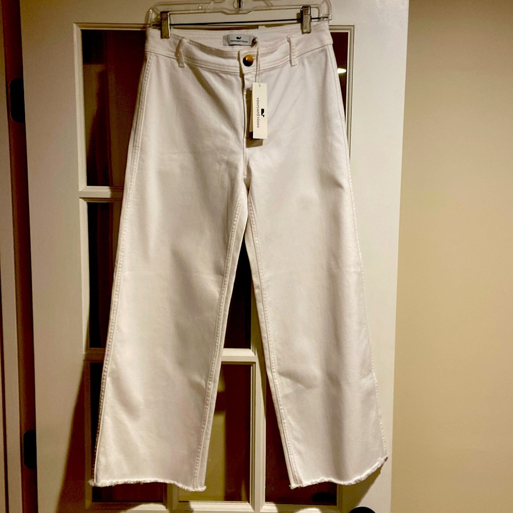 Vineyard Vines white wide leg frayed jeans BRAND NEW WITH TAGS